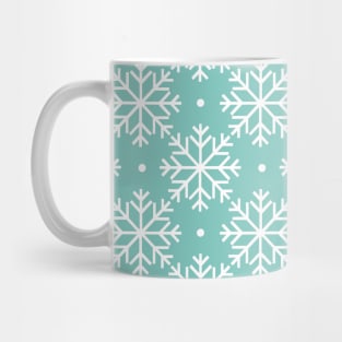 Ice Blue Snowflakes Mug